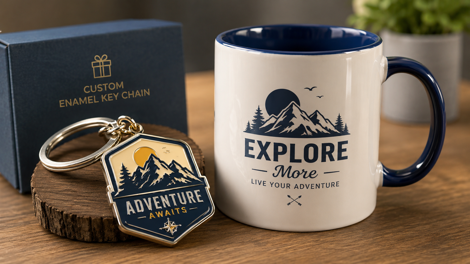 Enamel Key Chain and Custom Ceramic Mug: Creative Gifts for Lasting Branding