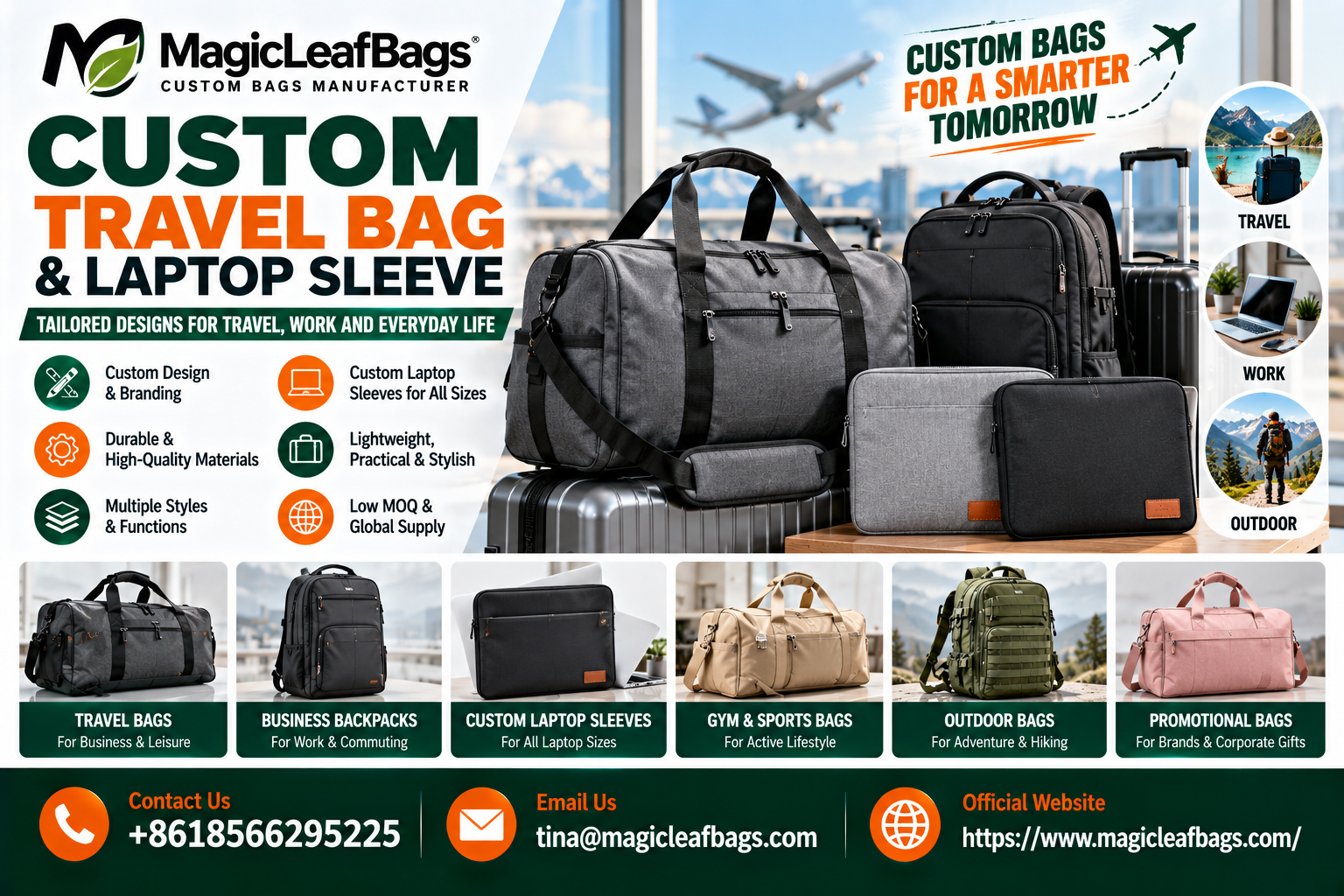 Custom Travel Bag and Custom Laptop Sleeve: Smart Accessories for Modern Travel